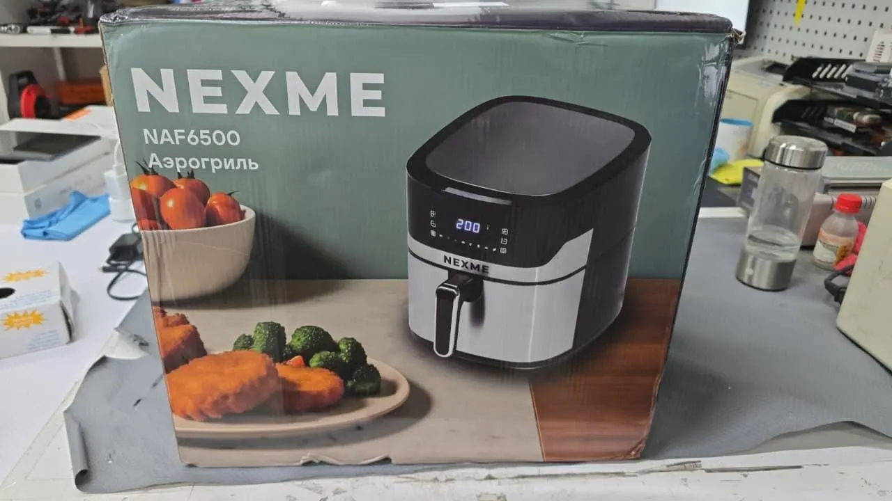 Аэрогриль NEXME NAF6500 6.5L Серебристый-Черный, Уценка — фото дефекта 3
