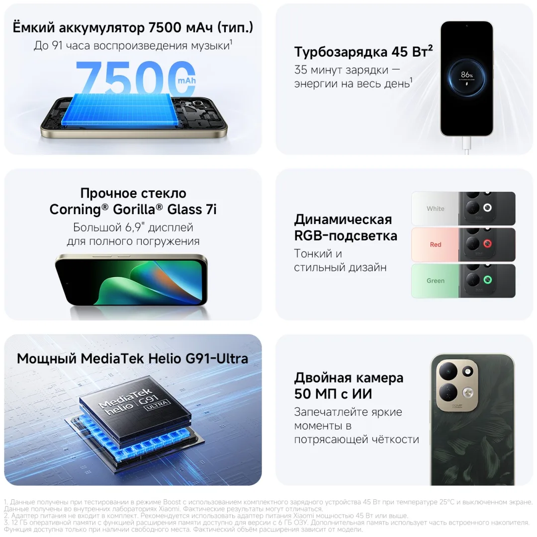 Смартфон Redmi 17 4/128GB Oak Green