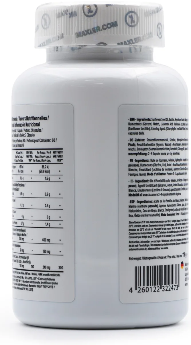 Витамин Maxler Marine Collagen + Hyaluronic Acid N/A 120 шт (2473)