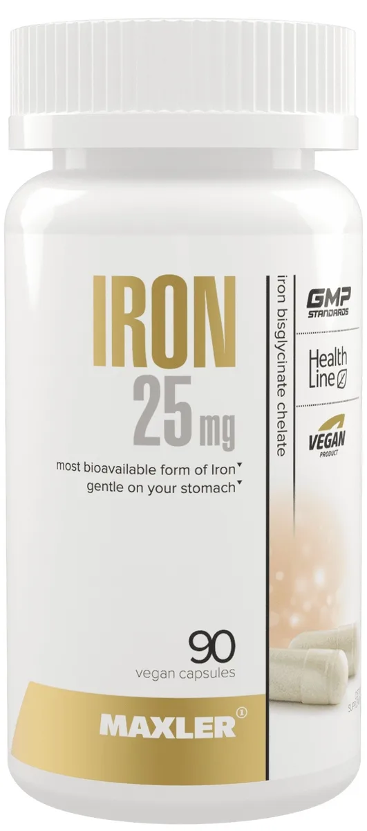 Витамин Maxler Iron 25 mg капсулы 90 шт (0371)