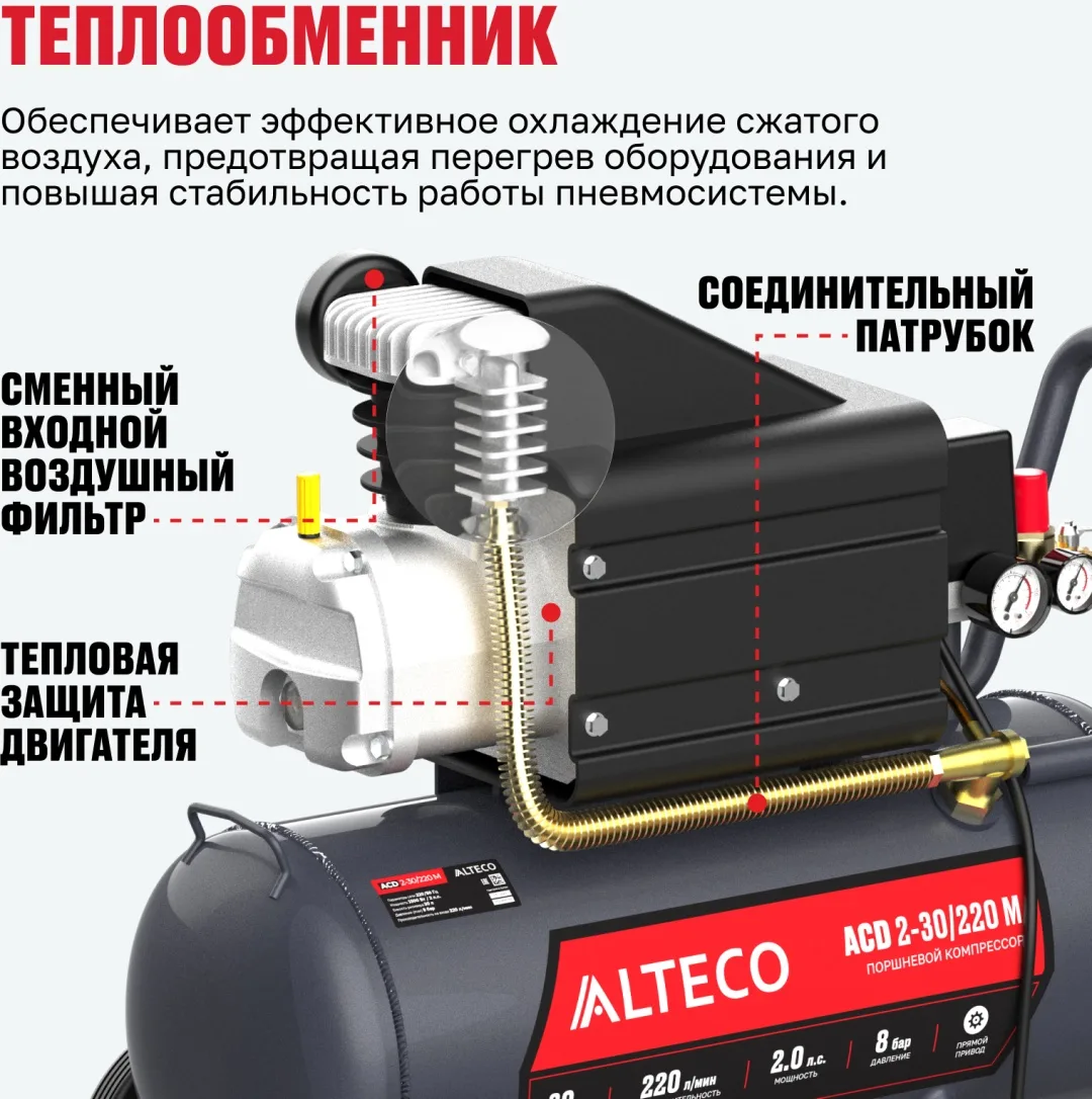 Компрессор ALTECO ACD 2-30/220 M