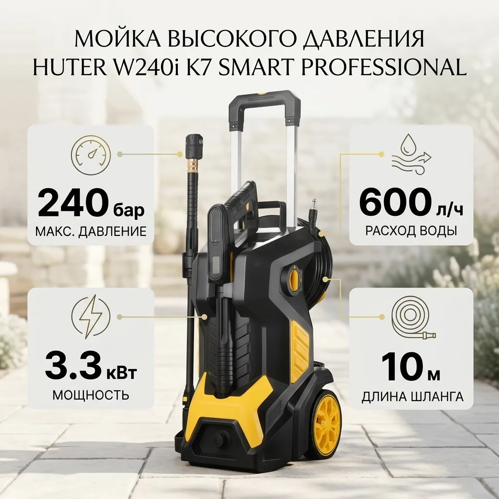 Мойка высокого давления Huter W240i K7 SMART PROFESSIONAL