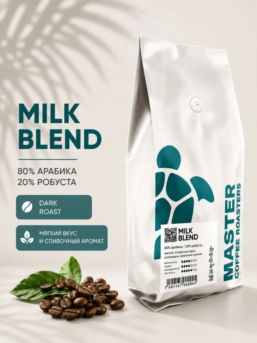 Кофе зерновой Master Coffee Milk Blend