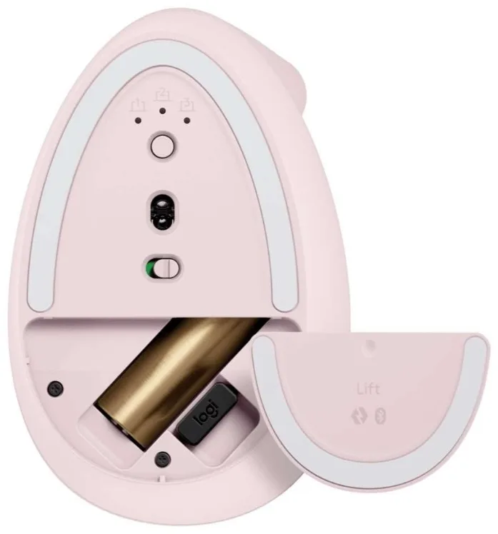 Мышь беспроводная вертикальная LOGITECH Lift - ROSE/DARK ROSE