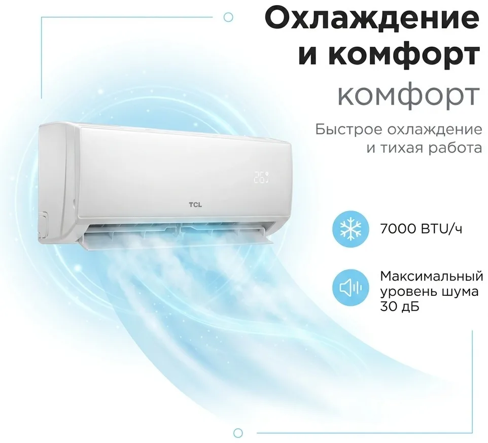 Кондиционер сплит-система TCL City On/Off TAC-CT07ONF/RIF (в комплекте с медными трубами) Белый