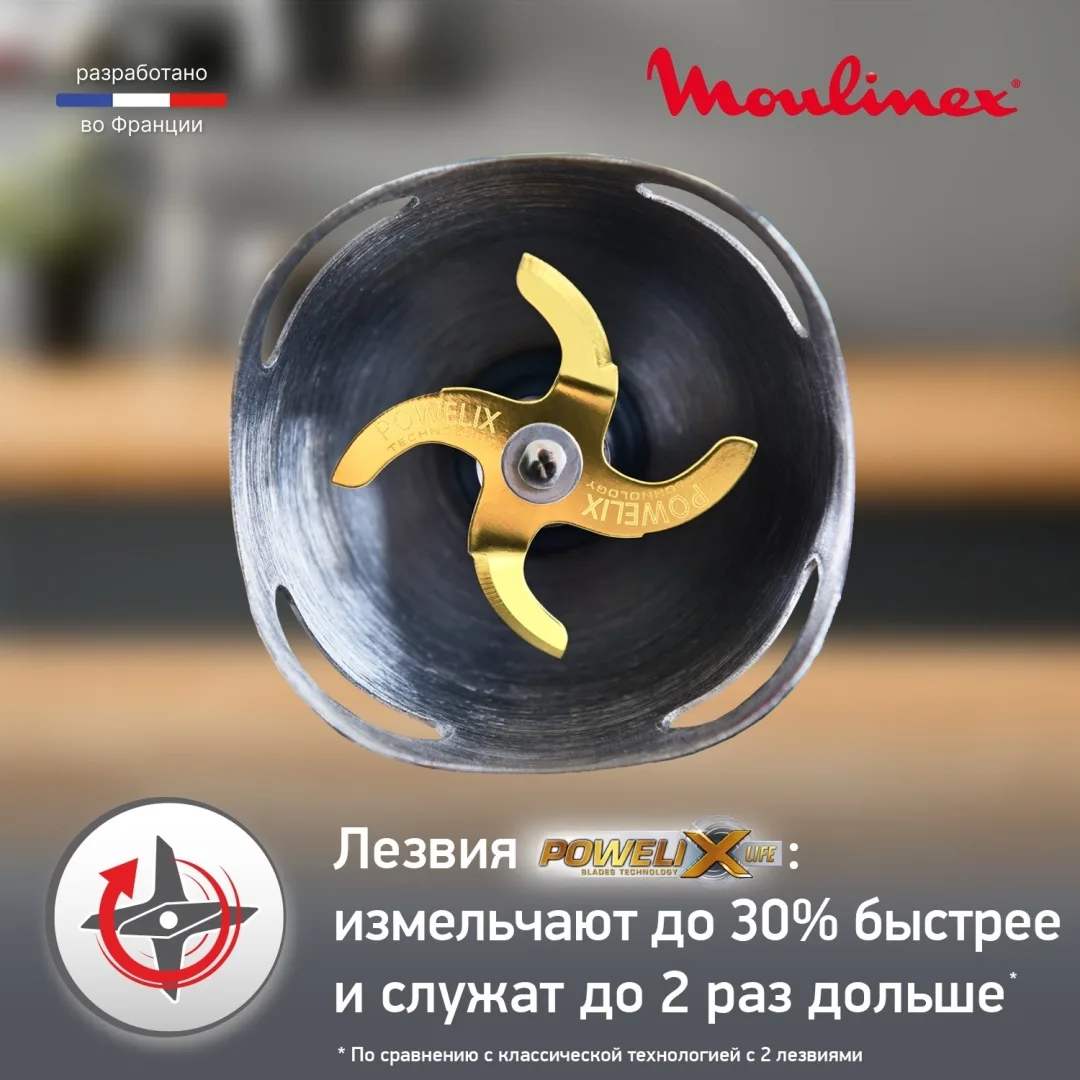Блендер погружной Moulinex Infiny Force Pro DD95HD10 Черный/Cеребристый