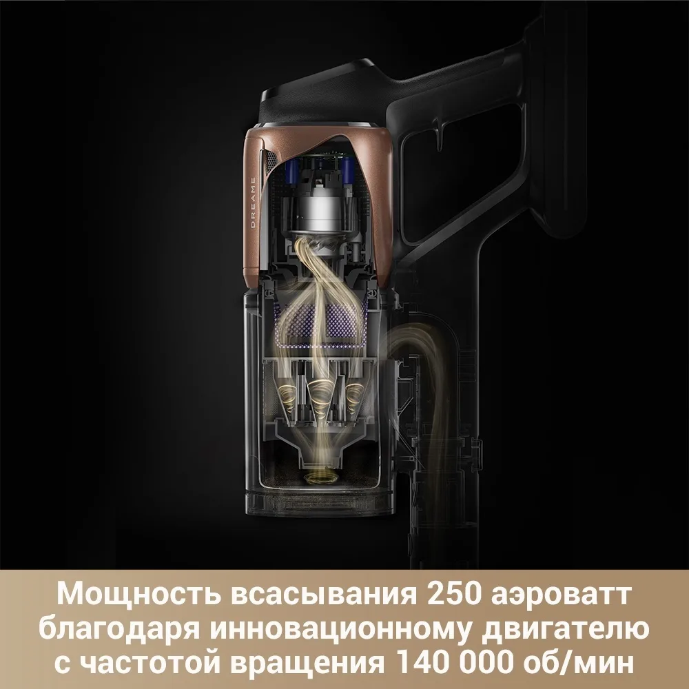 Беспроводной ручной пылесос Dreame Z20 AquaCycle Station Черный