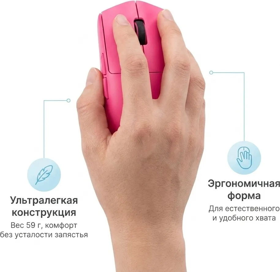 Мышь игровая MCHOSE K7 Розовый