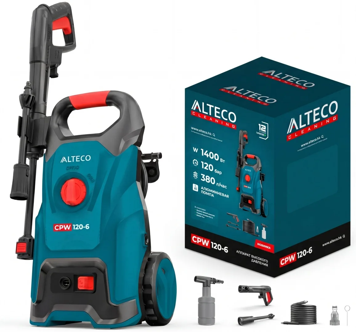 Мойка высокого давления ALTECO электрический 120 бар, CPW 120-6 66878