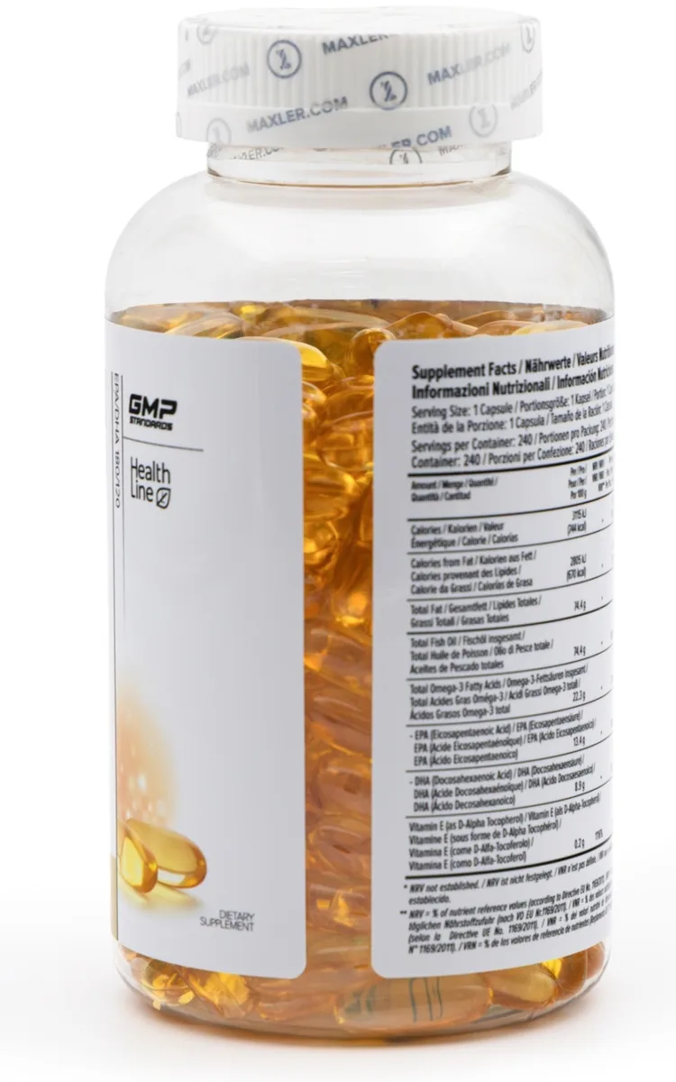 Витамин Maxler Omega-3 Gold капсулы 240 шт (1711)