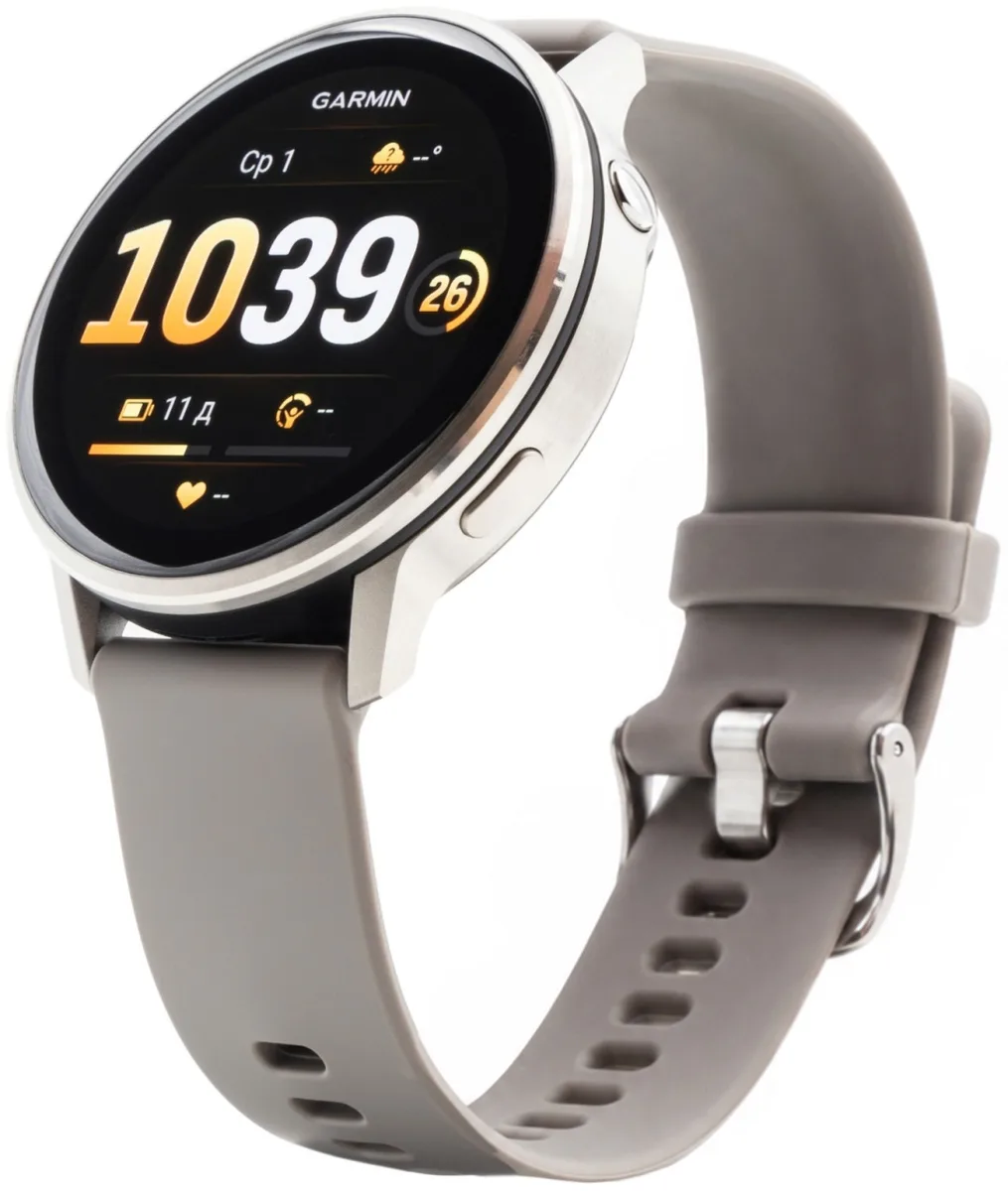 Смарт-часы Garmin Venu 4 45 мм серебристый-серый (03014-01)