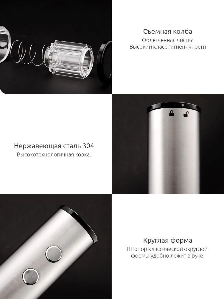Винный набор Circle Joy Electric Wine Bottle Opener 4 in 1 GIFT SET