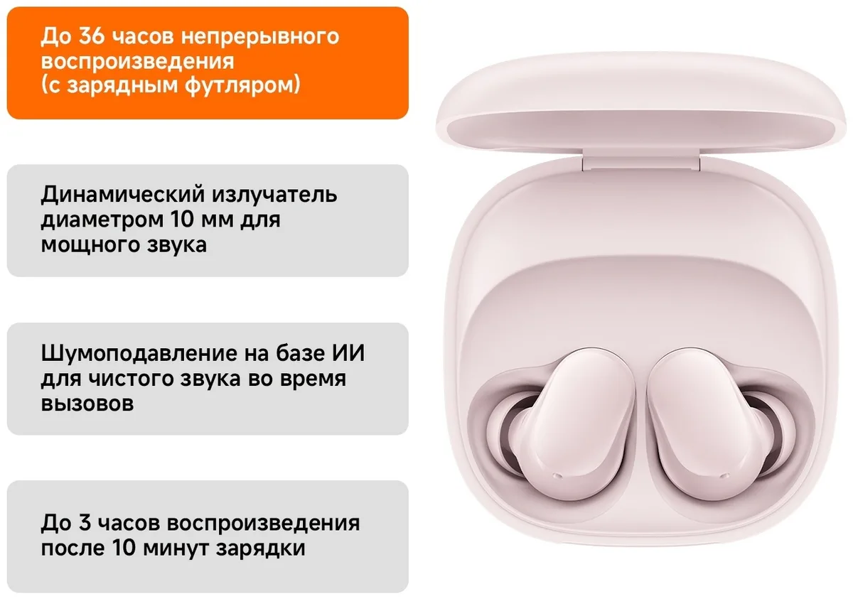 Наушники Redmi Buds 6 Play Pink