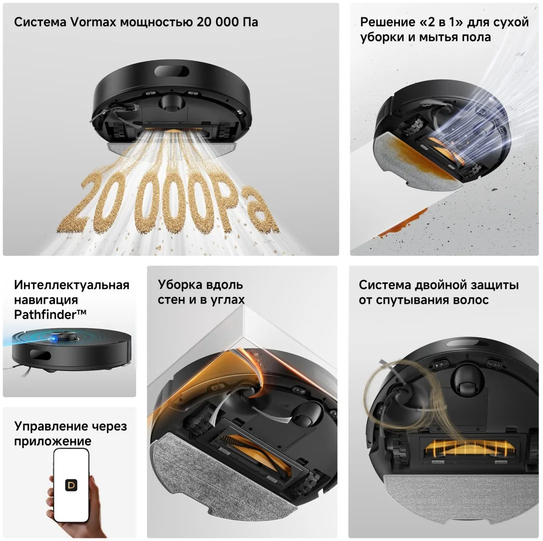 Робот-пылесос Dreame F21 Черный
