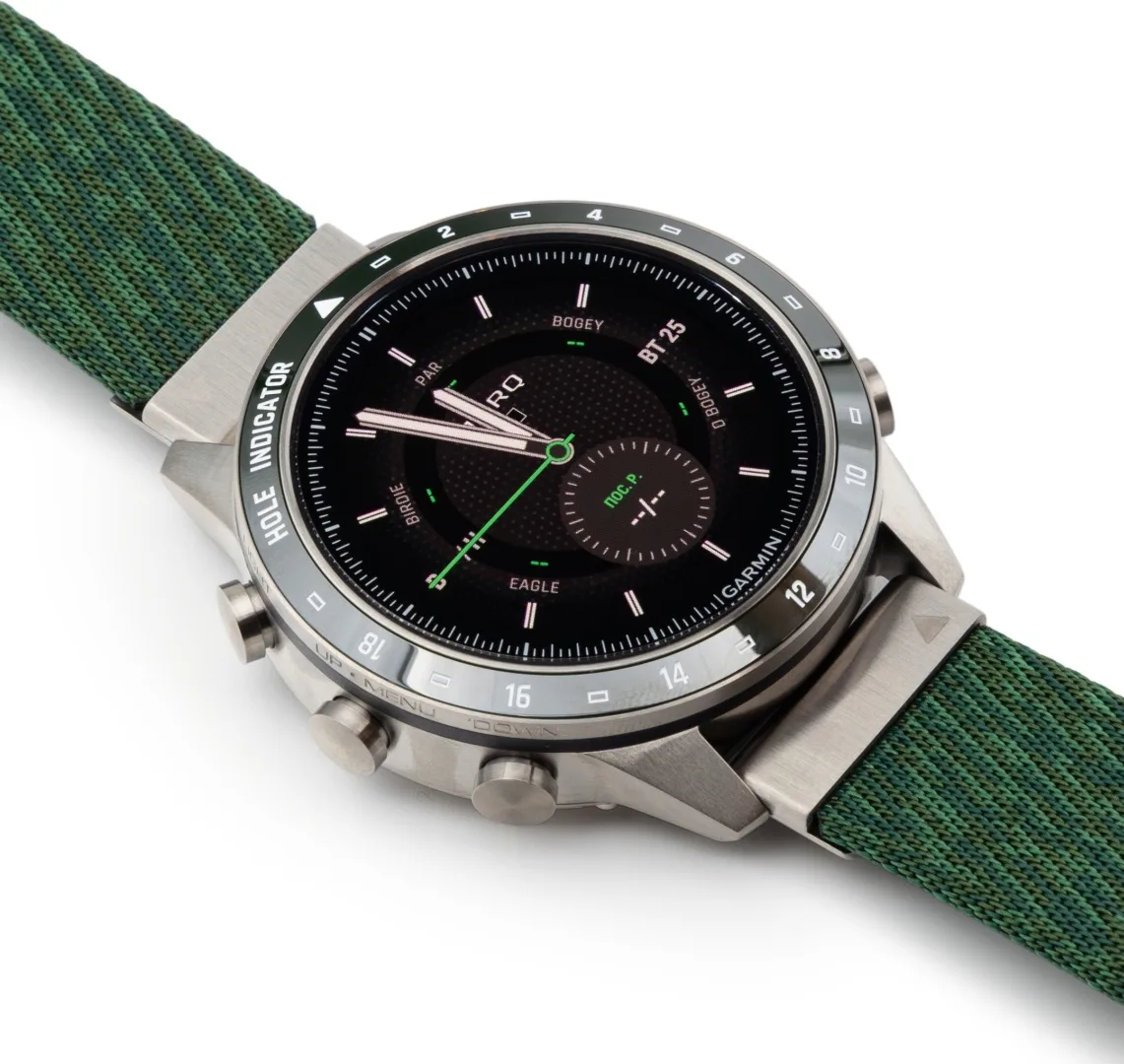 Смарт-часы Garmin MARQ Golfer Gen 2 серебристый-зеленый (02648-21)