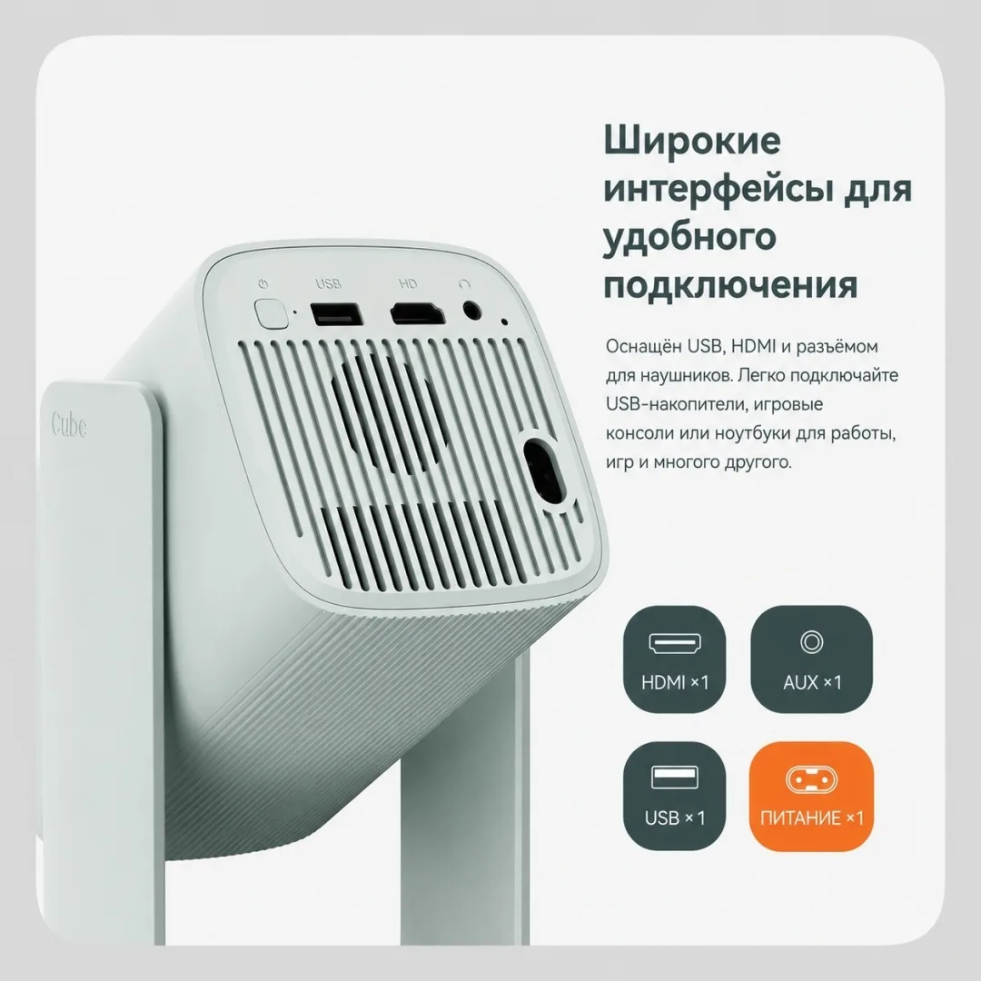 Проектор Wanbo Cube 1 Голубой