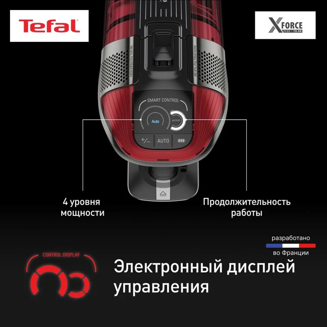 Беспроводной ручной пылесос Tefal TY98A9WO Красный