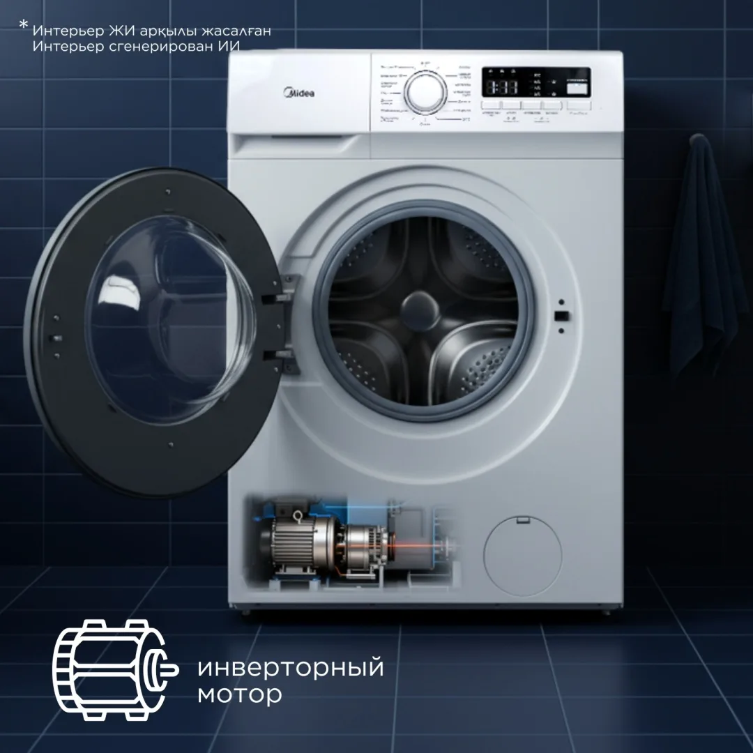 Стиральная машина Midea MFN03W80B/W-KZ белый