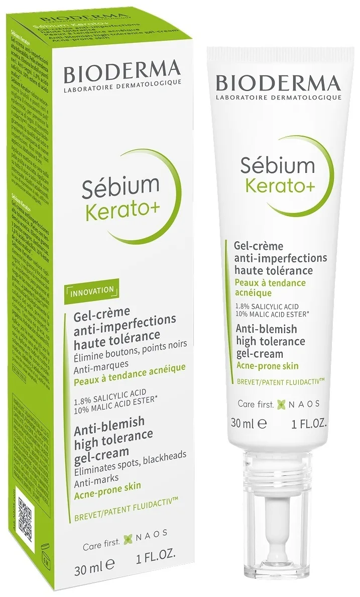 Гель-крем против несовершенств Bioderma Sebium Kerato+ 30мл /805367/