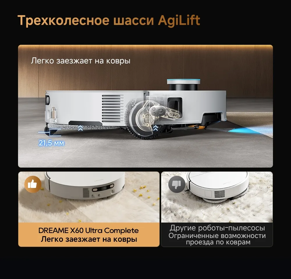 Робот-пылесос Dreame X60 Ultra Complete Белый