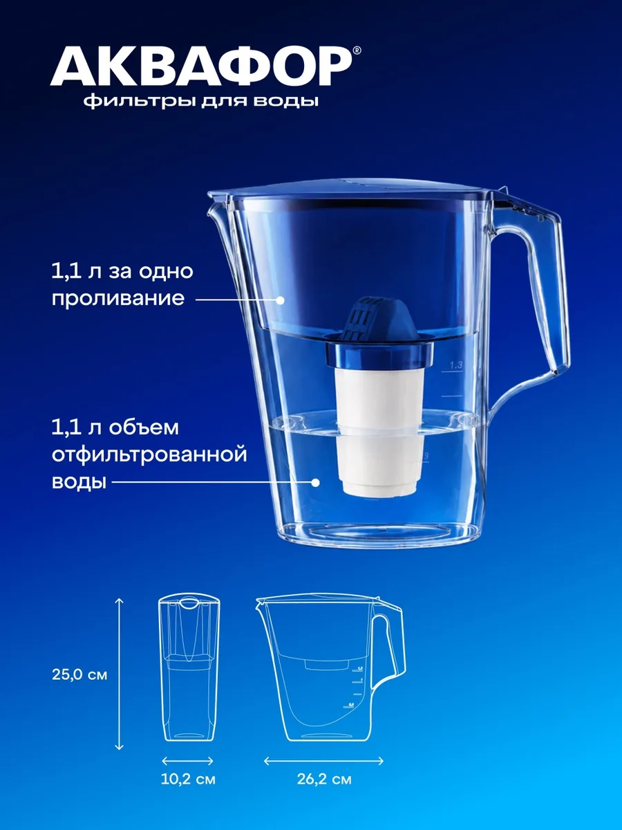 Водоочиститель Кувшин Аквафор Инди кобальт