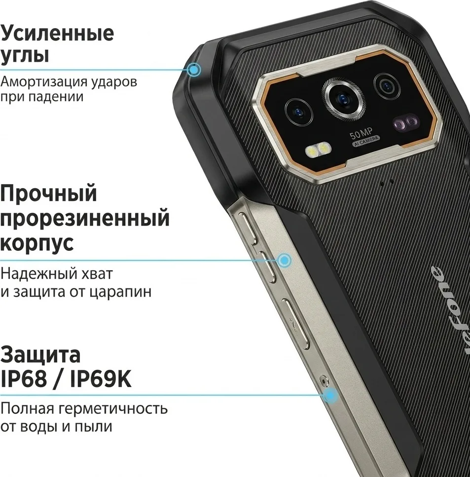 Смартфон Ulefone Armor 27 PRO 12 ГБ/256 ГБ черный