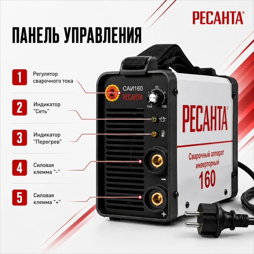 Сварочный аппарат инверторный Ресанта САИ160