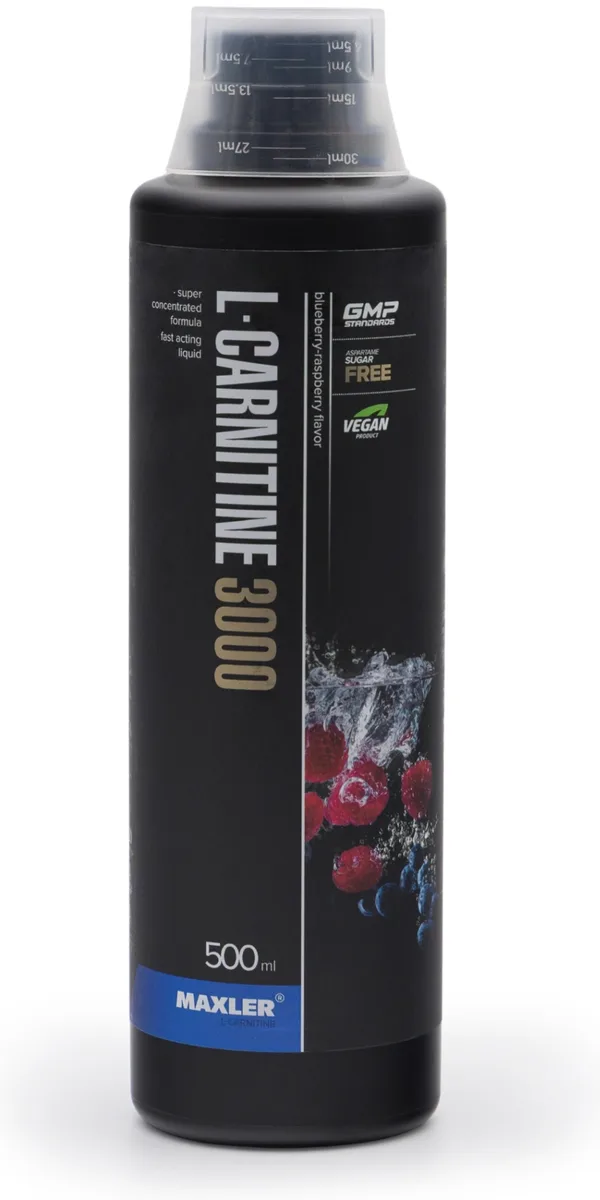 Аминокислота Maxler L-Carnitine 3000 Blueberry Raspberry 500 мл (0942)