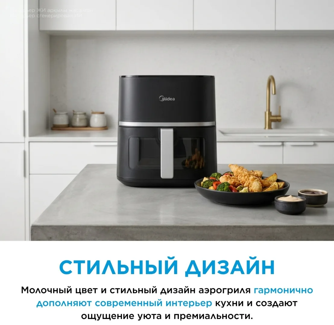 Аэрогриль Midea MF-CY55M (B) 5 л черный