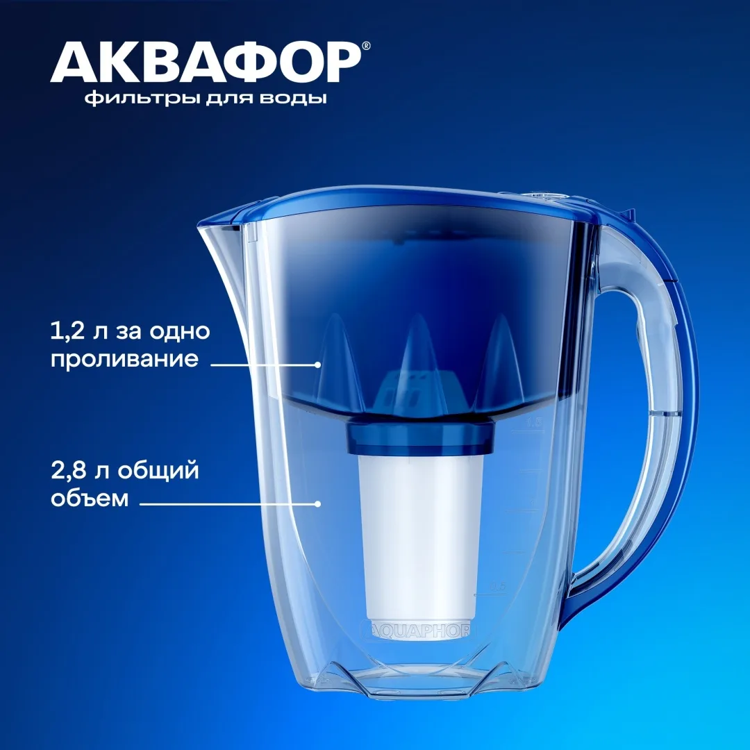 Водоочиститель Кувшин Аквафор Престиж А5 синий кобальт