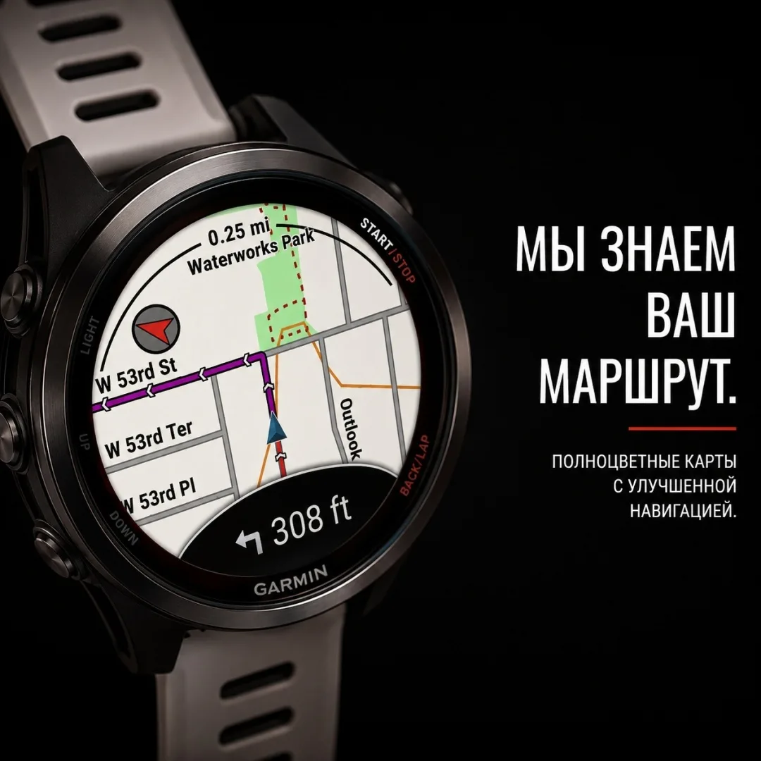 Смарт-часы Garmin Forerunner 970 47 мм черный (02969-10)