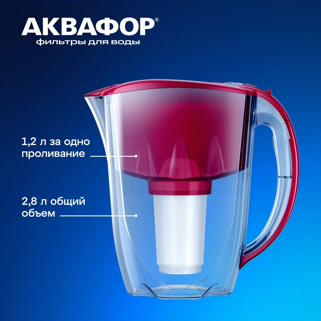 Водоочиститель Кувшин Аквафор Престиж А5 вишневый