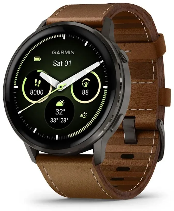 Смарт-часы Garmin VENU 4 45 мм черный-коричневый (03014-03)