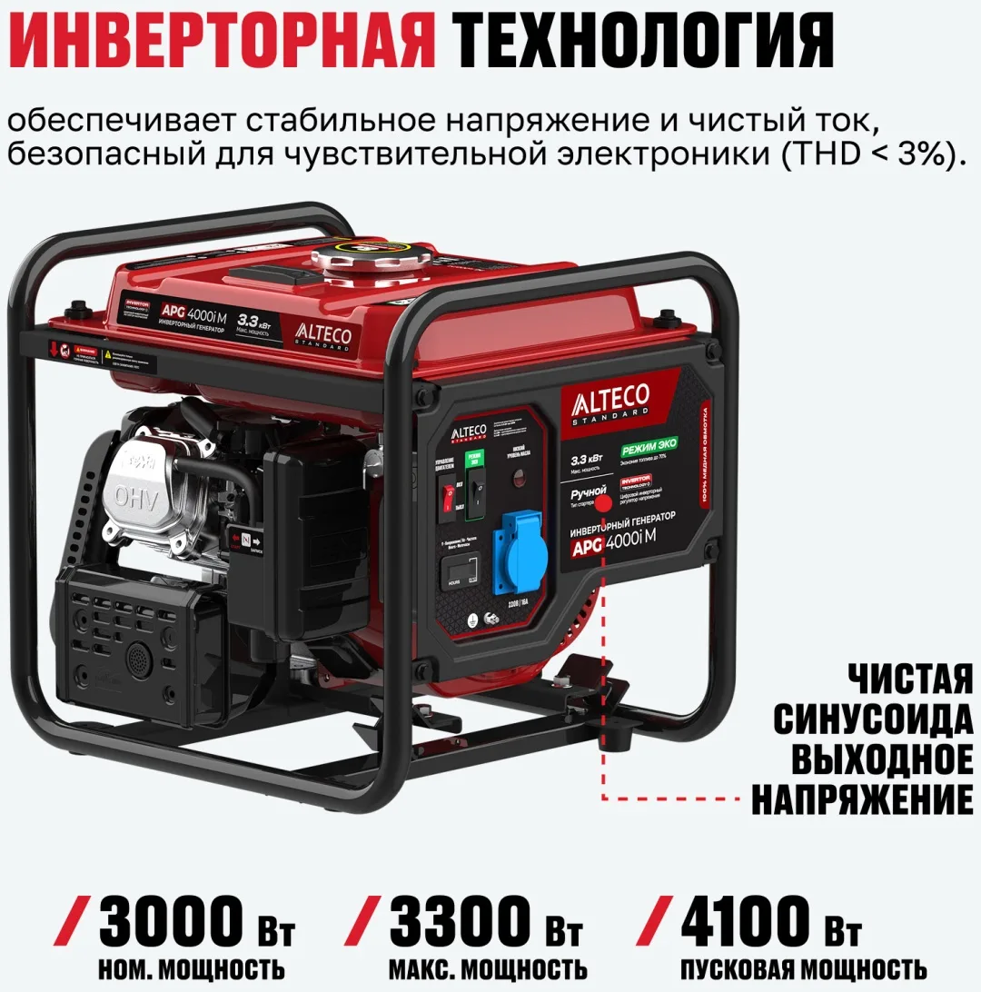 Электростанция бензиновая ALTECO APG 4000i M