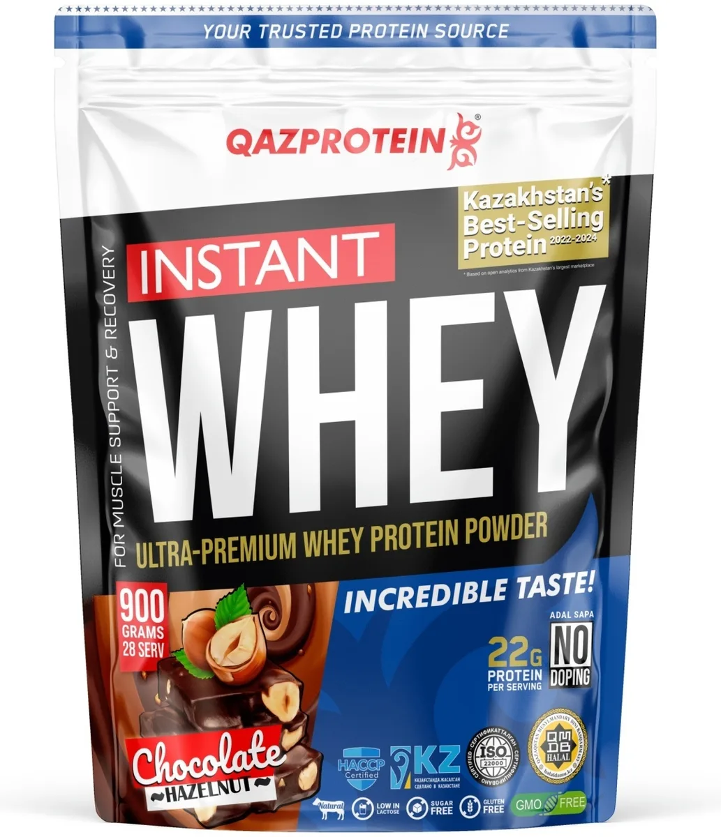 Протеин Qazprotein Instant WHEY 900г Шоколад-лесной орех (4010)