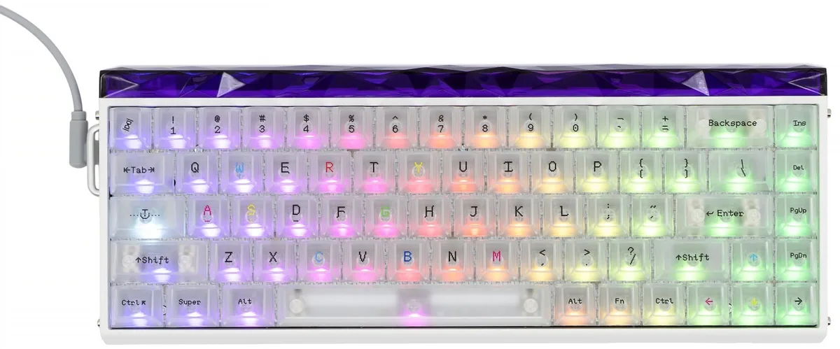 Клавиатура AULA HERO 68 HE Frosted Белый (4425)