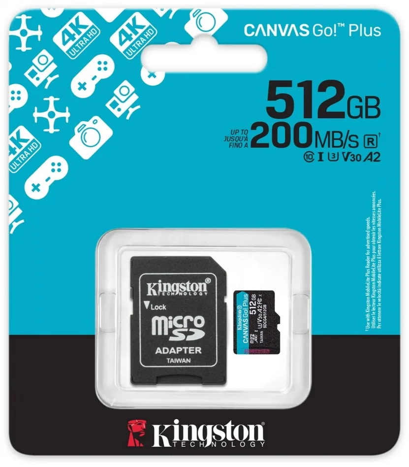 Карта памяти Kingston 512GB Class 10 U3 SDCG4/512GB