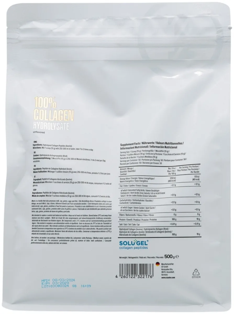 Витамин Maxler Collagen Hydrolysat порошок 500г (2176)