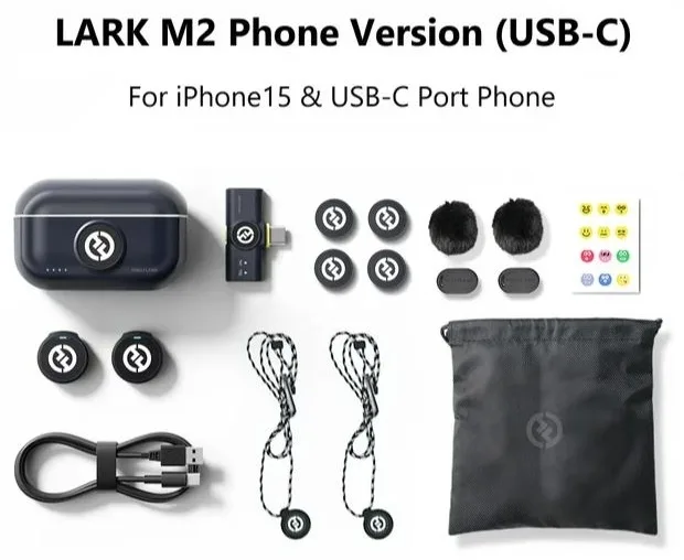 Петличный микрофон Hollyland Lark M2 USB-C Черный (4444)