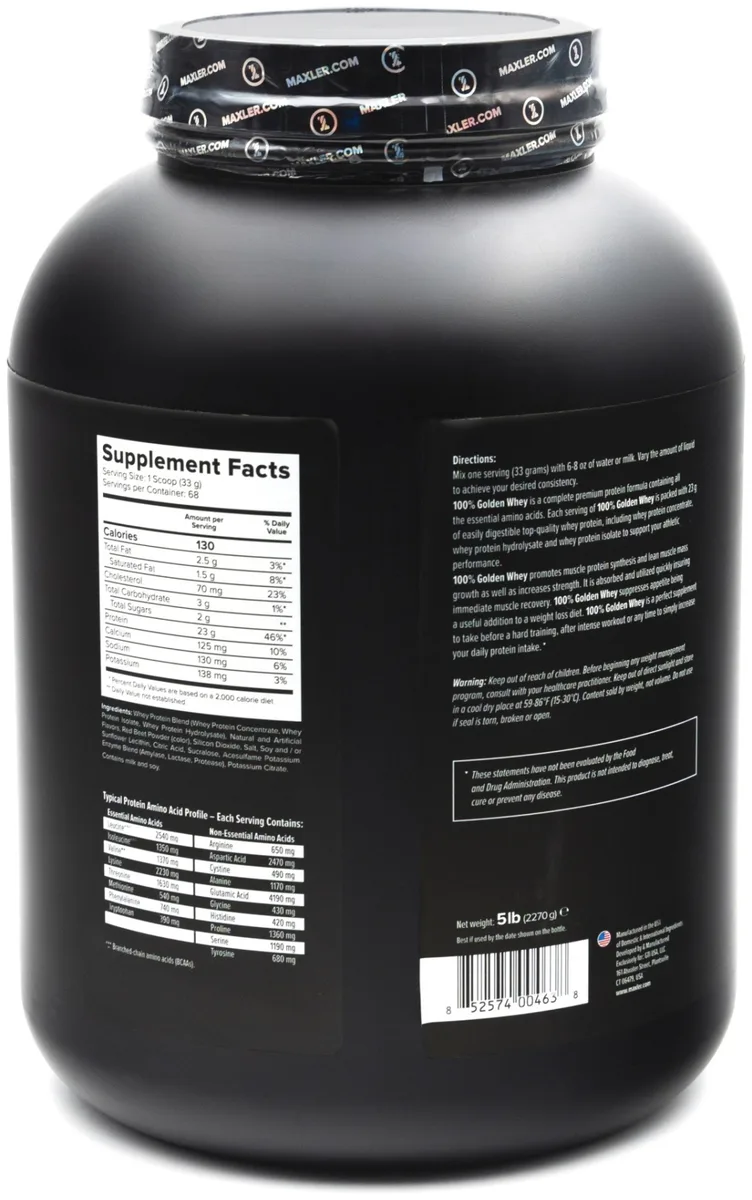 Протеин Maxler 100% Golden Whey Protein Strawberry 2270г (4638)