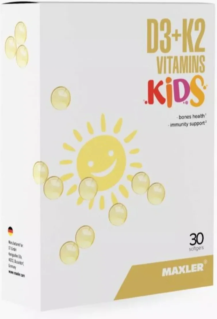 Витамин Maxler D3+K2 Vitamins Kids таблетки 30 шт (3708)