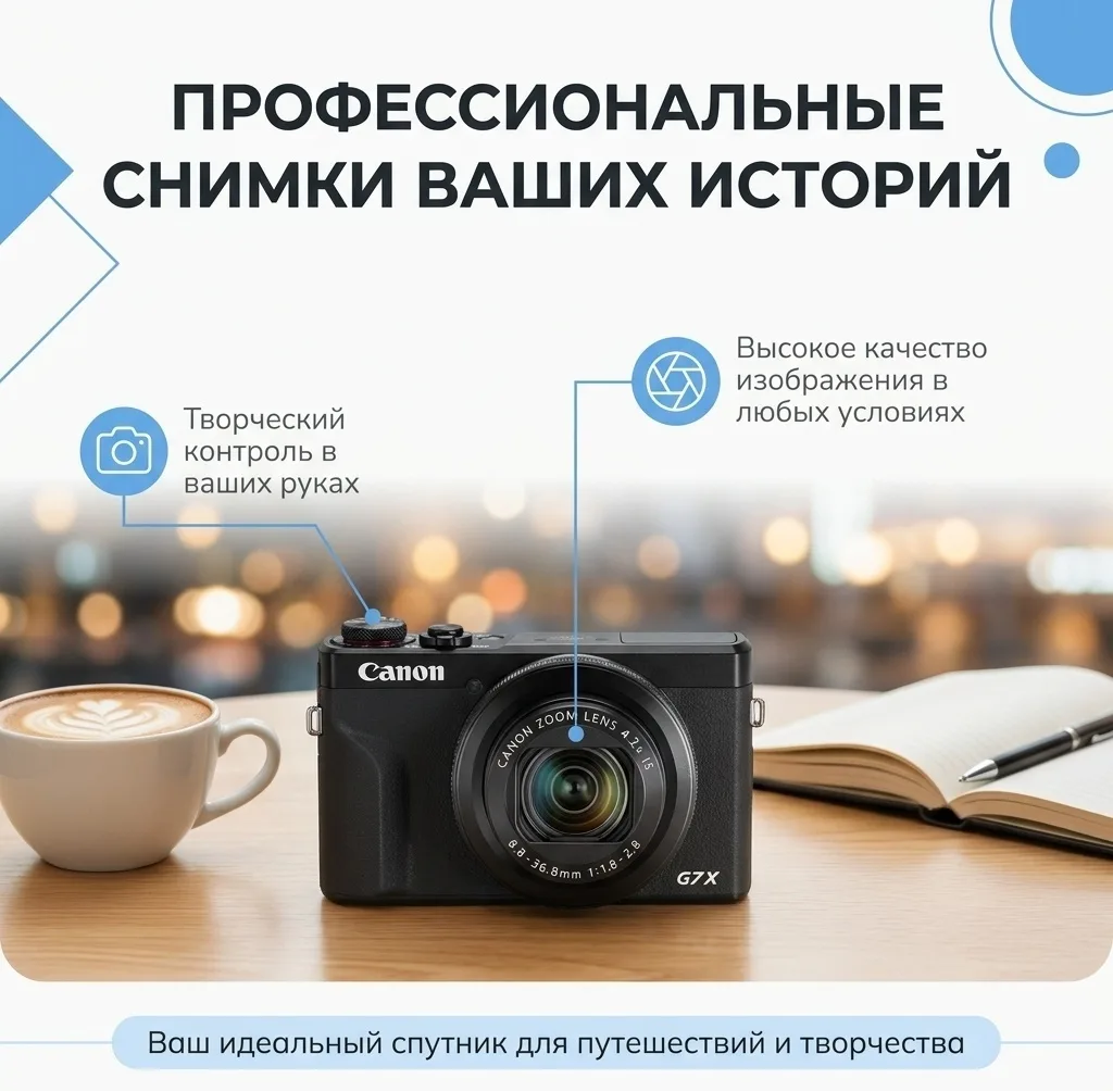 Фотокамера Canon PowerShot G7X Mark III Black