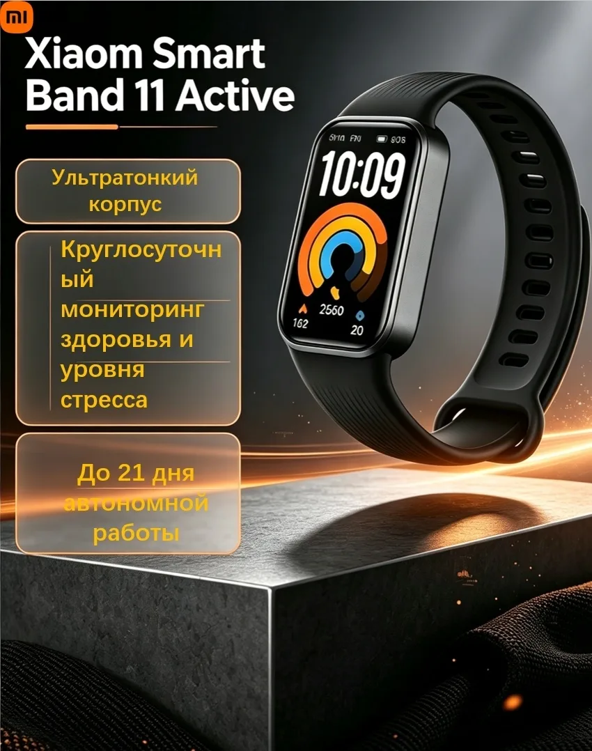 Фитнес-браслет Xiaomi Smart Band 11 Active Black