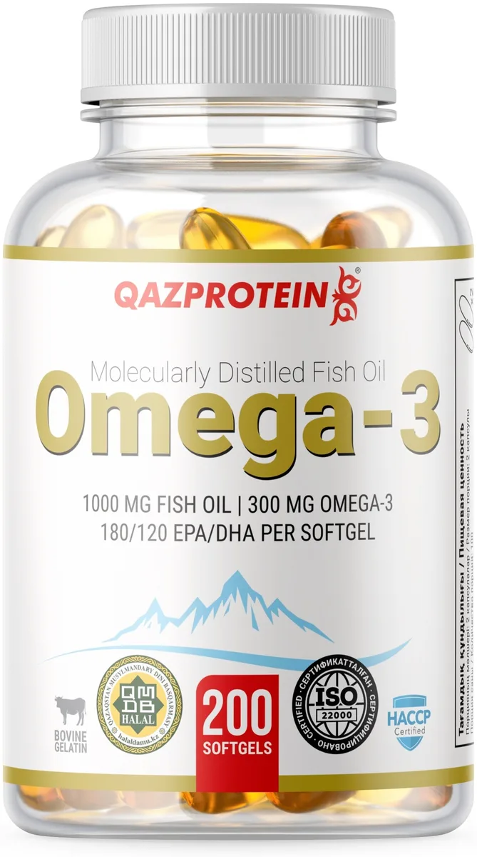 БАД Qazprotein Omega 3 200 капс (1113)