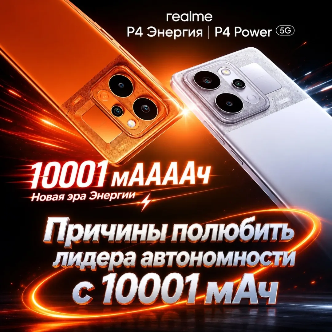 Смартфон Realme P4 Power RMX5107 8/256GB Оранжевый