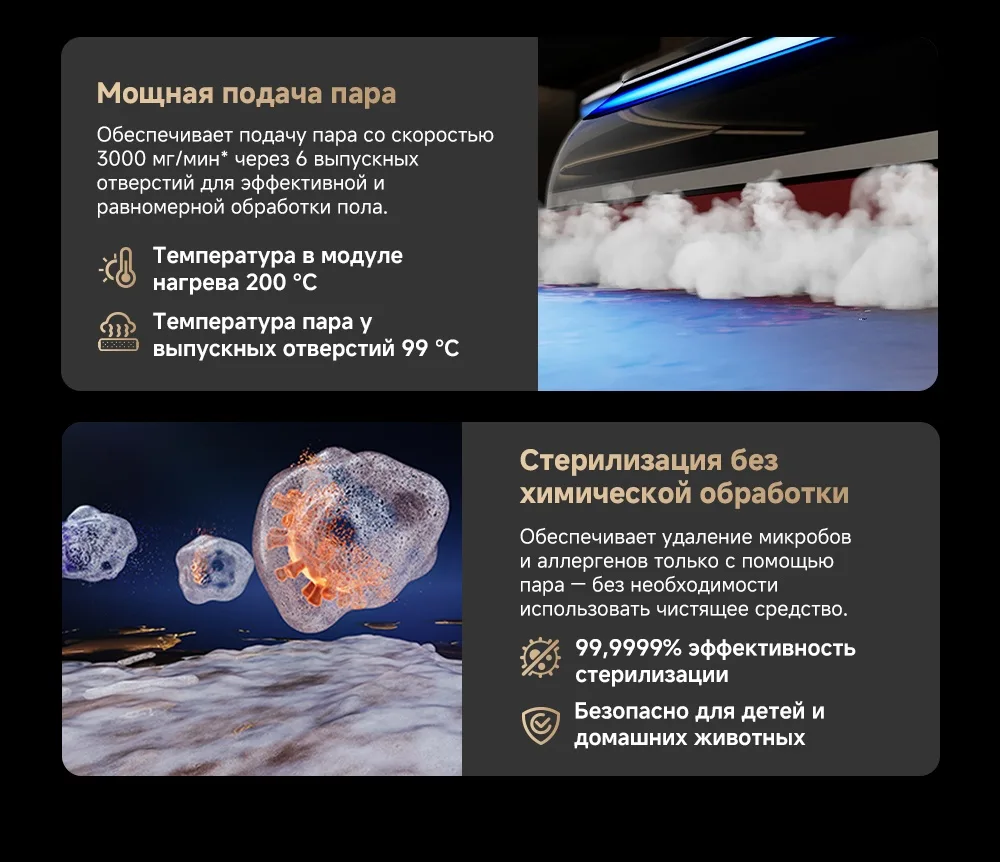 Беспроводной ручной пылесос Dreame H16 Pro Steam Черный