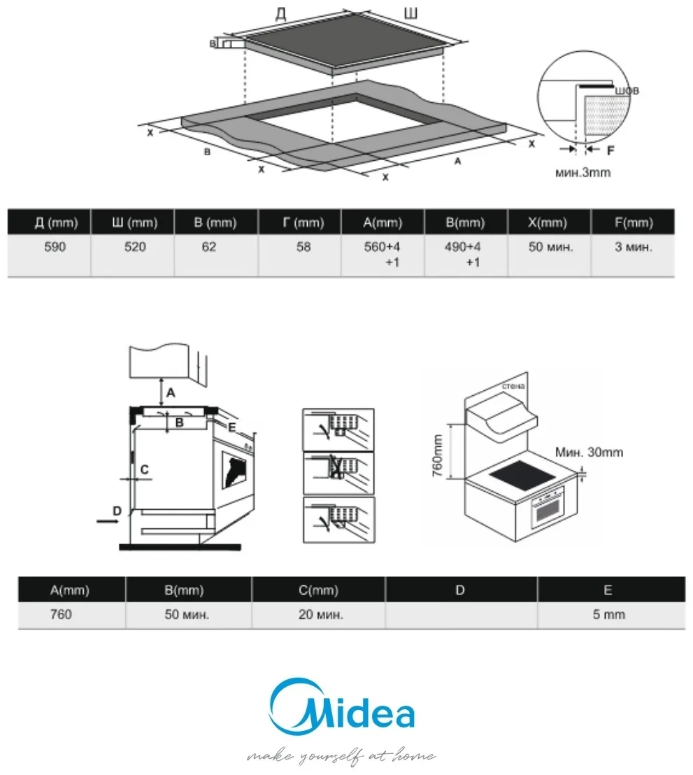 Варочная поверхность Midea MCI-B632D Черный