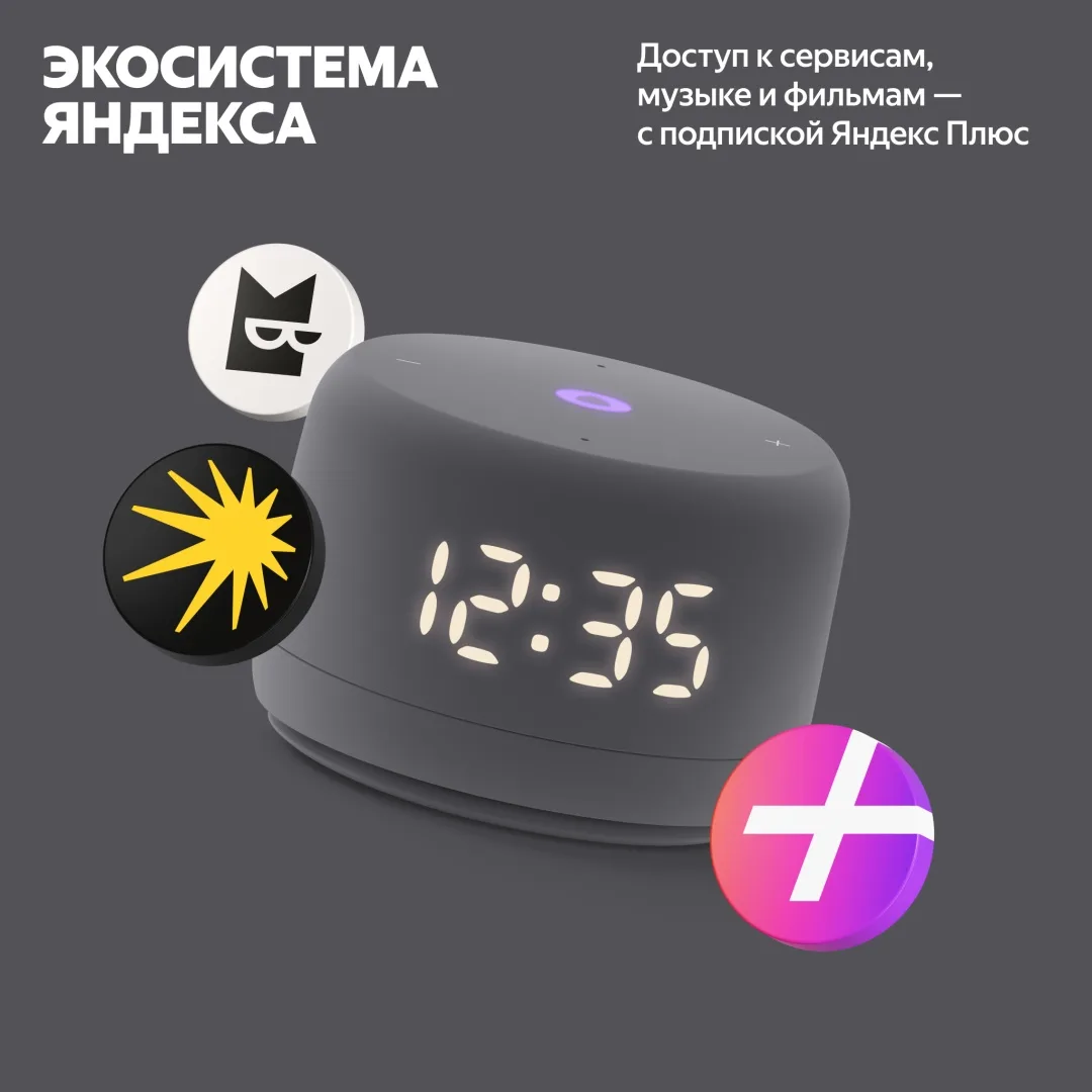 Умная колонка Yandex Лайт 2 YNDX-00026GRY Серый