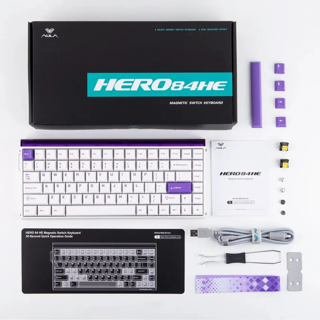 Клавиатура AULA HERO 84 HE Белый (4302)
