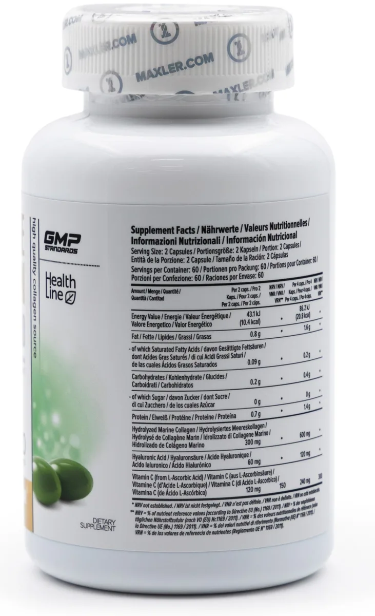 Витамин Maxler Marine Collagen + Hyaluronic Acid N/A 120 шт (2473)